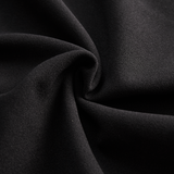Nora | Verfeinertes Schwarzes Kleid mit Gürtel und Mandarin-Kragen