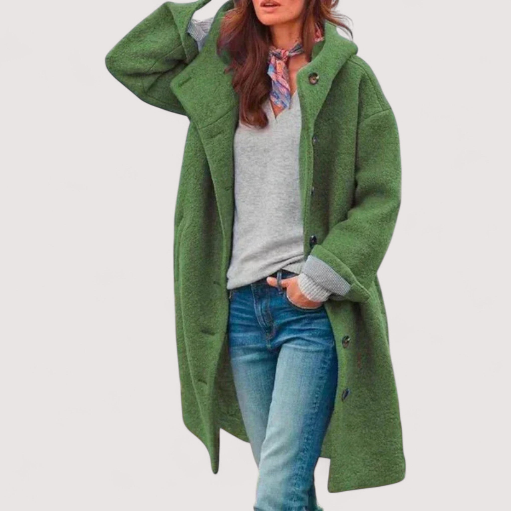 Lorena™ | Stilvolle lange Winterjacke