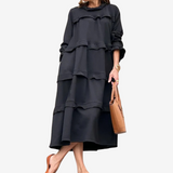 Midi-Kleid mit Volants