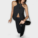 Juni - Crisscross Halter Neck Tanktop