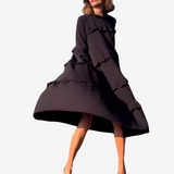 Midi-Kleid mit Volants