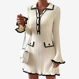Strukturiertes Strickkleid