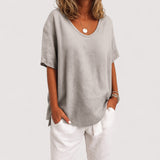 Sigrid™ | Baumwoll-Leinen-T-Shirt