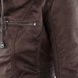 Laurina™ | Taillierte Bikerjacke mit Kapuze