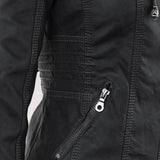 Laurina™ | Taillierte Bikerjacke mit Kapuze