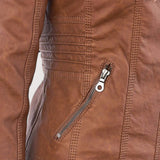 Laurina™ | Taillierte Bikerjacke mit Kapuze