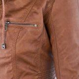 Laurina™ | Taillierte Bikerjacke mit Kapuze