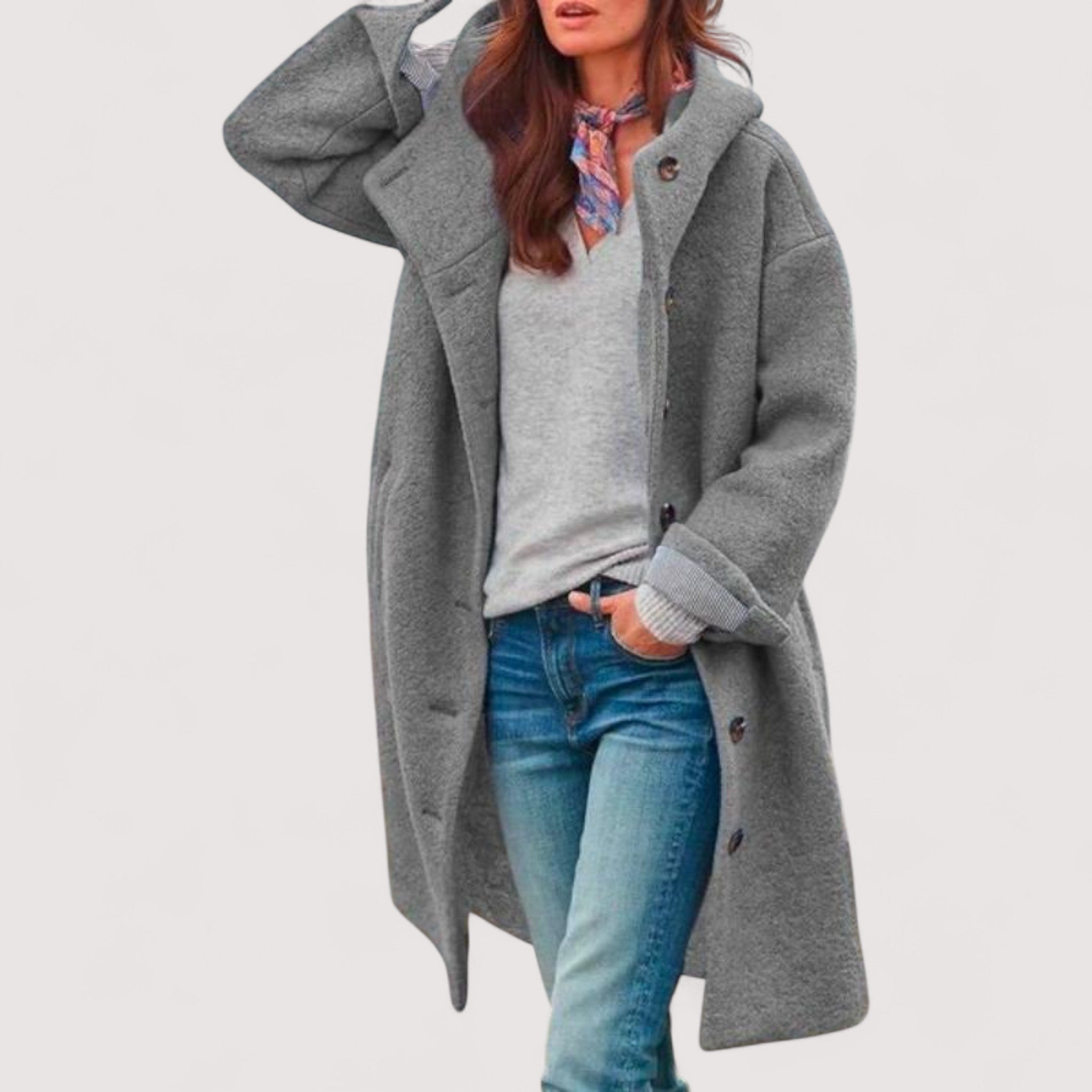 Lorena™ | Stilvolle lange Winterjacke