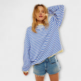 Mary - Gestreifter Oversize-Pullover