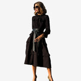 Midi-Kleid mit Volants