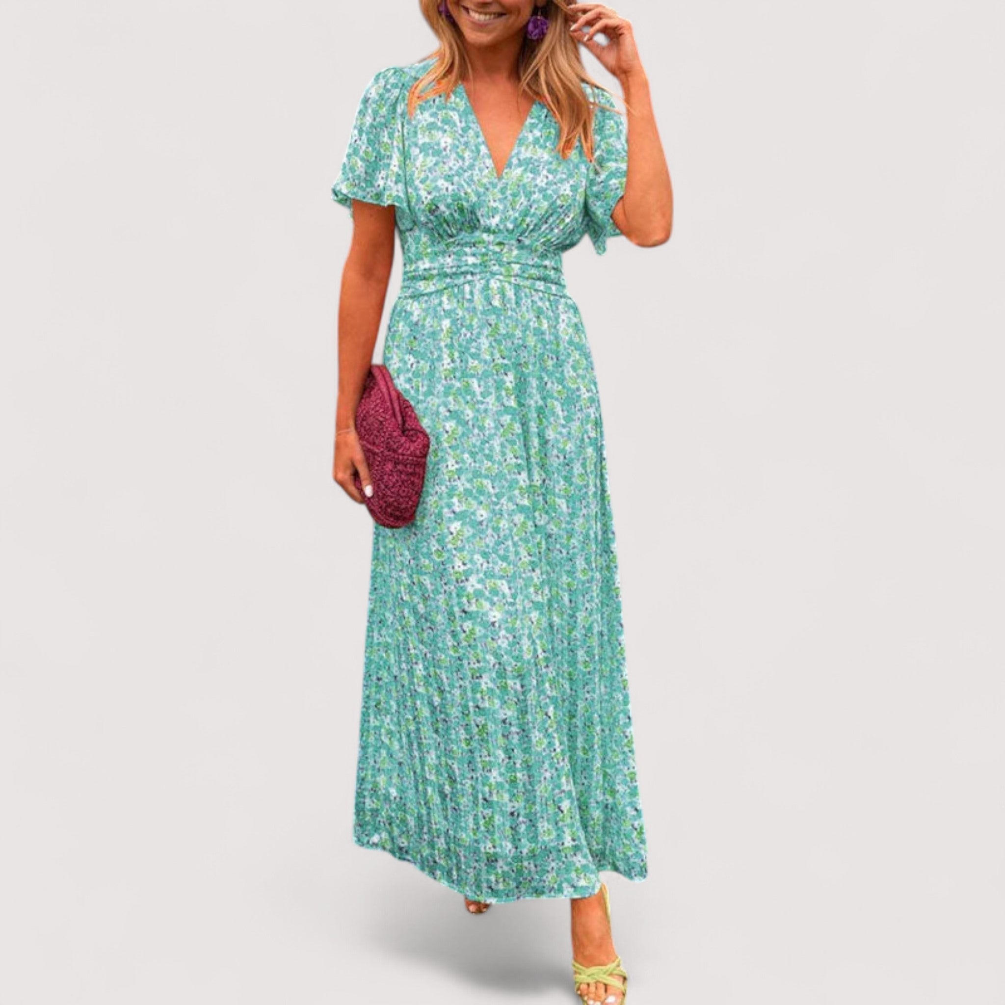 Malou™ | Klassisches V-Ausschnitt Kleid